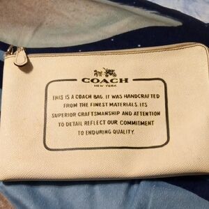 Coach Beige Handcrafted Pouch